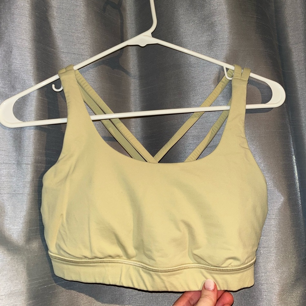 lululemon Energy Bra Medium Support B–D Cups Dew Green Size 8